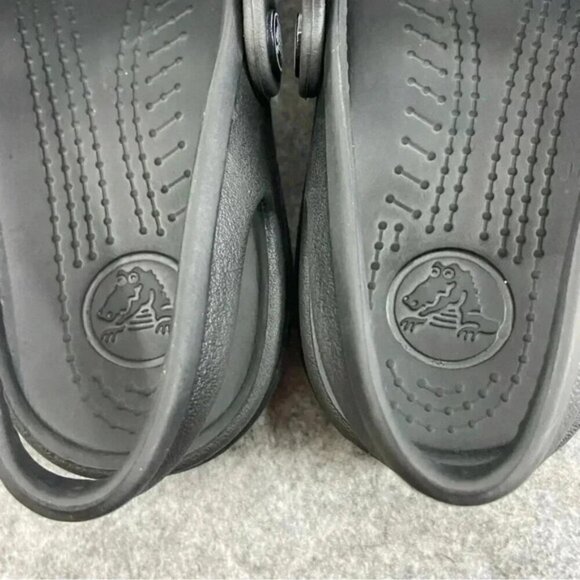 CROCS Shayna Mary Jane Slip On Black Flats Child Size 12 - Picture 7 of 10